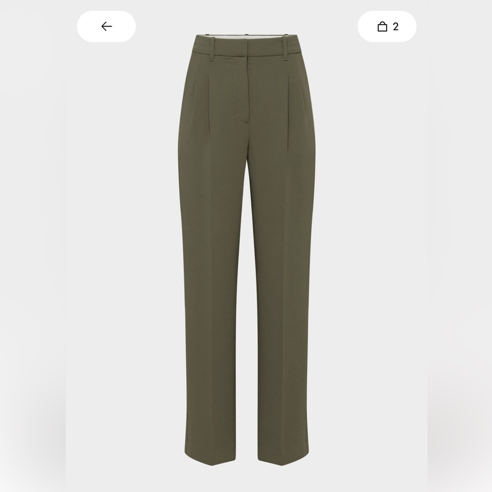 Aritzia Effortless Pants - size 0 short - Dark Olive